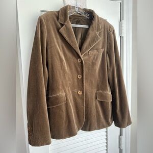 Theory Brown Velvet Blazer, Women’s large